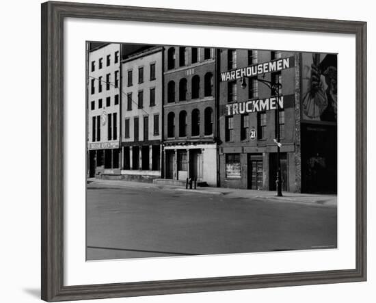 South Street, Just Below Coentus Slip-Walker Evans-Framed Photographic Print