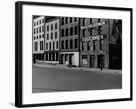 South Street, Just Below Coentus Slip-Walker Evans-Framed Photographic Print