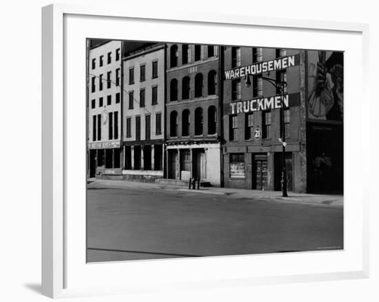 South Street, Just Below Coentus Slip-Walker Evans-Framed Photographic Print