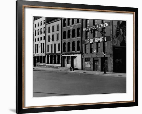 South Street, Just Below Coentus Slip-Walker Evans-Framed Photographic Print