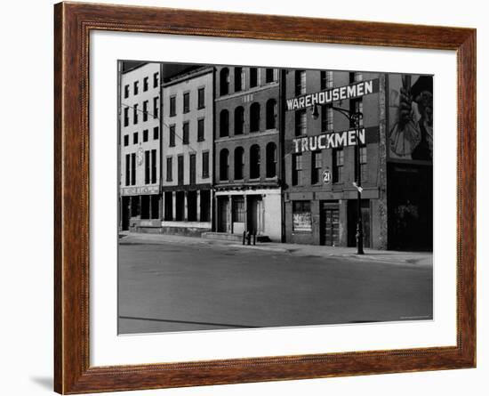 South Street, Just Below Coentus Slip-Walker Evans-Framed Photographic Print