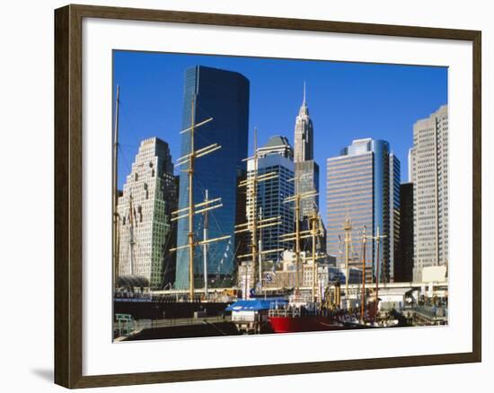South Street Seaport, New York, USA-Ethel Davies-Framed Photographic Print