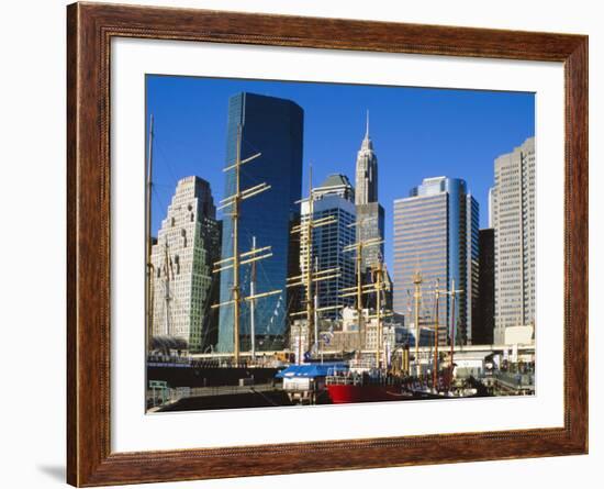 South Street Seaport, New York, USA-Ethel Davies-Framed Photographic Print