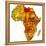 South Sudan on Actual Map of Africa-michal812-Framed Stretched Canvas