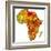 South Sudan on Actual Map of Africa-michal812-Framed Art Print