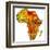 South Sudan on Actual Map of Africa-michal812-Framed Art Print