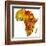 South Sudan on Actual Map of Africa-michal812-Framed Art Print