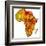 South Sudan on Actual Map of Africa-michal812-Framed Art Print