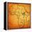 South Sudan on Actual Map of Africa-michal812-Framed Stretched Canvas