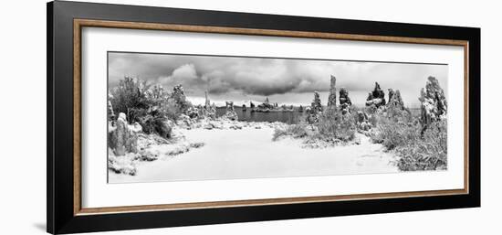 South Tufa Area, Panoramic View of Tufa Formations at Dawn after a Fresh Snowfal-Ann Collins-Framed Photographic Print