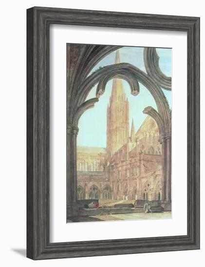 South View of Salisbury Cathedral, 1802-J M W Turner-Framed Giclee Print