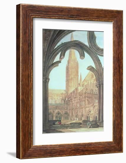 South View of Salisbury Cathedral, 1802-J M W Turner-Framed Giclee Print