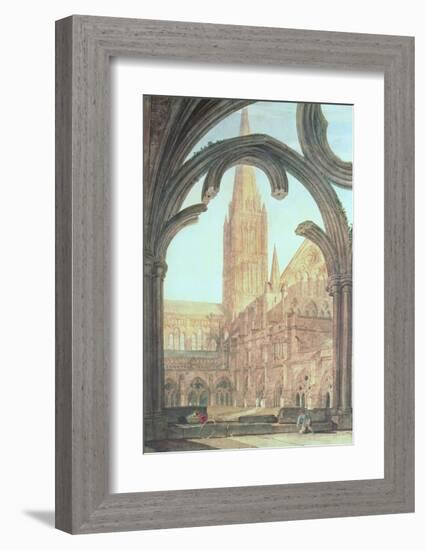 South View of Salisbury Cathedral, 1802-J M W Turner-Framed Giclee Print