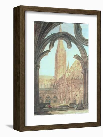 South View of Salisbury Cathedral, 1802-J M W Turner-Framed Giclee Print