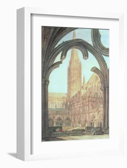 South View of Salisbury Cathedral, 1802-J M W Turner-Framed Giclee Print