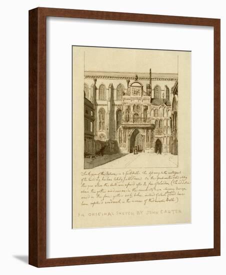 South View of the Entrance to Guildhall, City of London, 18th Century-William Griggs-Framed Giclee Print