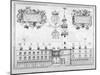 South View of the First Royal Exchange with Coats of Arms Above, City of London, 1819-null-Mounted Giclee Print