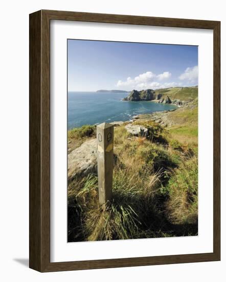 South West Devon Coastal Footpath Approaching Gammon Head, Prawle Point, South Hams, Devon, England-David Hughes-Framed Photographic Print