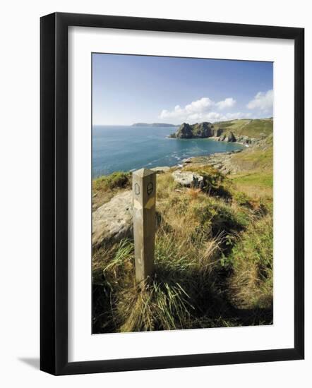 South West Devon Coastal Footpath Approaching Gammon Head, Prawle Point, South Hams, Devon, England-David Hughes-Framed Photographic Print