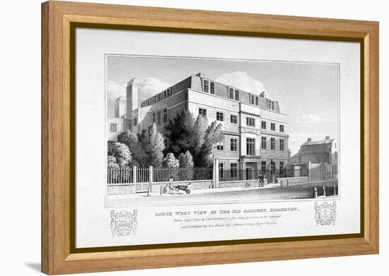 South-West View of the King's Head Academy, Homerton, Hackney, London, 1825-George Hawkins-Framed Premier Image Canvas