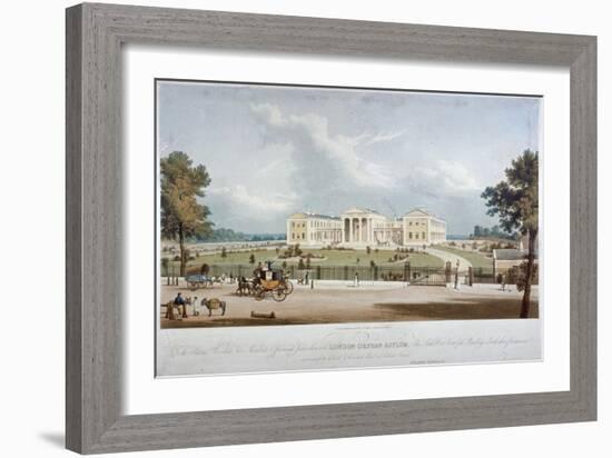 South-West View of the London Orphan Asylum in Lower Clapton, Hackney, London, C1830-George Hawkins-Framed Giclee Print