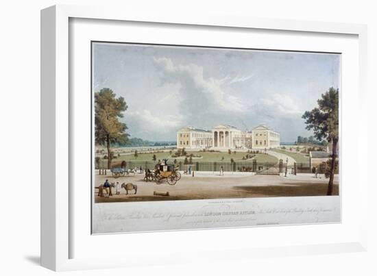 South-West View of the London Orphan Asylum in Lower Clapton, Hackney, London, C1830-George Hawkins-Framed Giclee Print