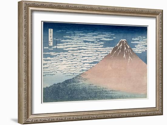 South Wind, Clear Dawn, from the Series '36 Views of Mount Fuji', C.1830-1831-Katsushika Hokusai-Framed Giclee Print