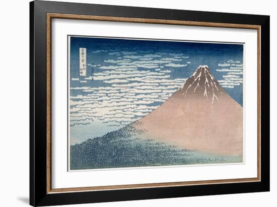 South Wind, Clear Dawn, from the Series '36 Views of Mount Fuji', C.1830-1831-Katsushika Hokusai-Framed Giclee Print