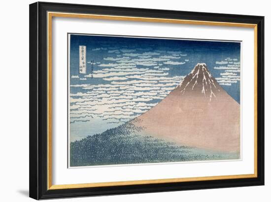 South Wind, Clear Dawn, from the Series '36 Views of Mount Fuji', C.1830-1831-Katsushika Hokusai-Framed Giclee Print