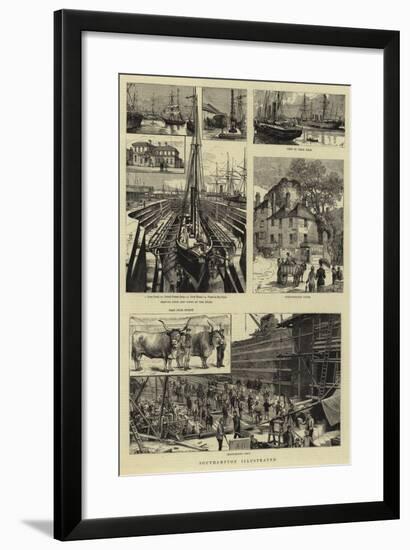 Southampton Illustrated-null-Framed Giclee Print