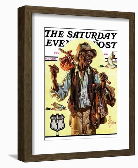 "Southbound Hitchhiker," Saturday Evening Post Cover, October 19, 1935-Joseph Christian Leyendecker-Framed Giclee Print