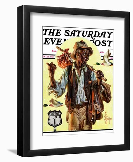 "Southbound Hitchhiker," Saturday Evening Post Cover, October 19, 1935-Joseph Christian Leyendecker-Framed Giclee Print