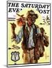 "Southbound Hitchhiker," Saturday Evening Post Cover, October 19, 1935-Joseph Christian Leyendecker-Mounted Giclee Print