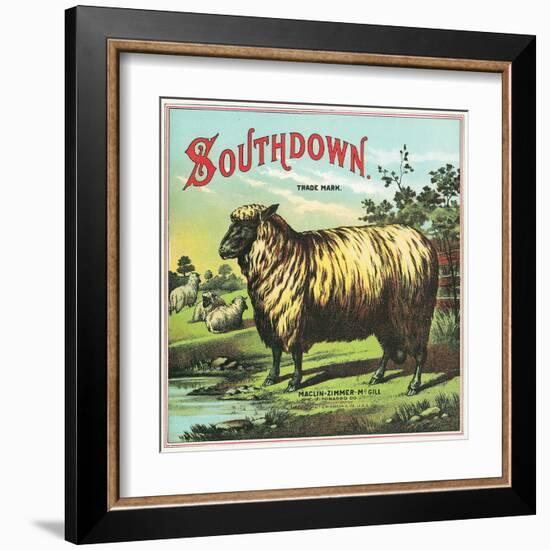 Southdown Brand Tobacco Label-Lantern Press-Framed Art Print