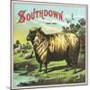 Southdown Brand Tobacco Label-Lantern Press-Mounted Art Print