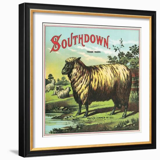 Southdown Brand Tobacco Label-Lantern Press-Framed Art Print