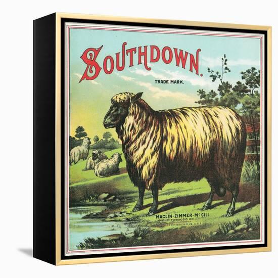 Southdown Brand Tobacco Label-Lantern Press-Framed Stretched Canvas