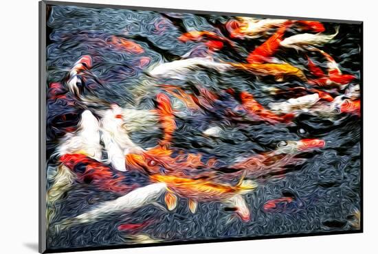 Southeast Asia, China, Macau, Japanese Koi Fish in Motion-Terry Eggers-Mounted Photographic Print