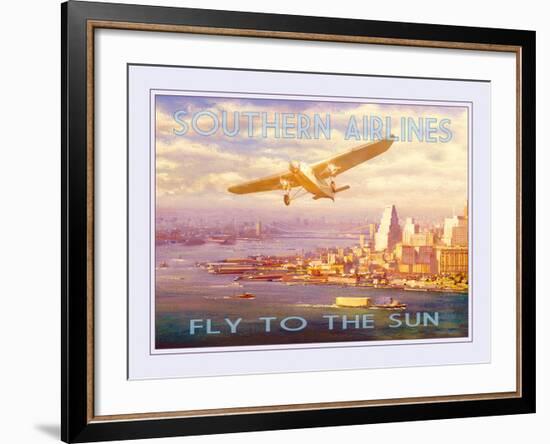 Southern Airlines - Fly to The Sun-The Vintage Collection-Framed Giclee Print