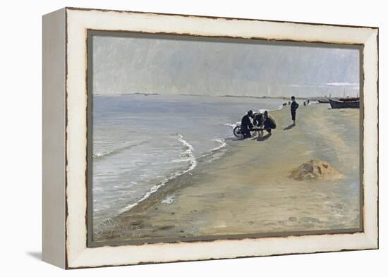 Southern Beach at Skagen, 1884-Peter Severin Kroyer-Framed Premier Image Canvas