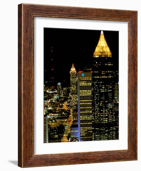 Southern Bell Building at Night, Atlanta, Georgia, USA-Marilyn Parver-Framed Photographic Print