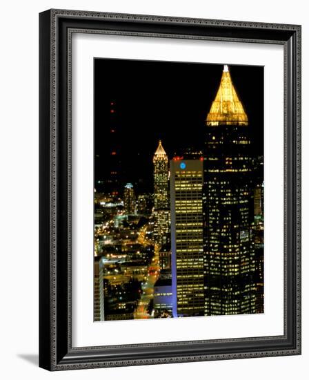 Southern Bell Building at Night, Atlanta, Georgia, USA-Marilyn Parver-Framed Photographic Print