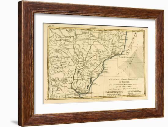 Southern Brazil, from 'Atlas De Toutes Les Parties Connues Du Globe Terrestre' by Guillaume…-Charles Marie Rigobert Bonne-Framed Giclee Print