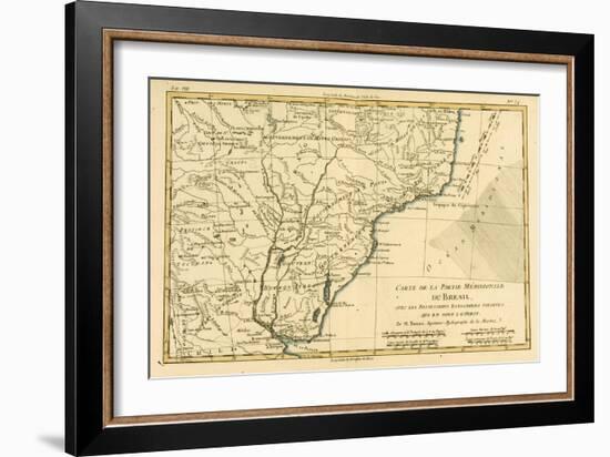 Southern Brazil, from 'Atlas De Toutes Les Parties Connues Du Globe Terrestre' by Guillaume…-Charles Marie Rigobert Bonne-Framed Giclee Print