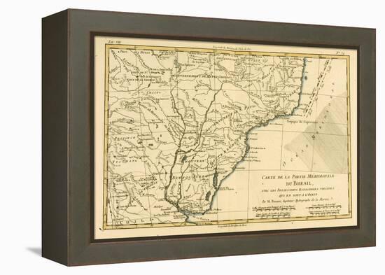 Southern Brazil, from 'Atlas De Toutes Les Parties Connues Du Globe Terrestre' by Guillaume…-Charles Marie Rigobert Bonne-Framed Premier Image Canvas