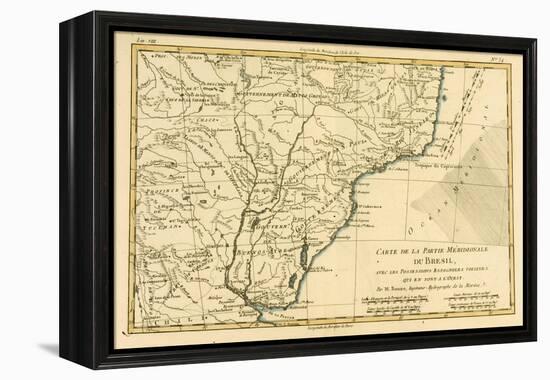 Southern Brazil, from 'Atlas De Toutes Les Parties Connues Du Globe Terrestre' by Guillaume…-Charles Marie Rigobert Bonne-Framed Premier Image Canvas