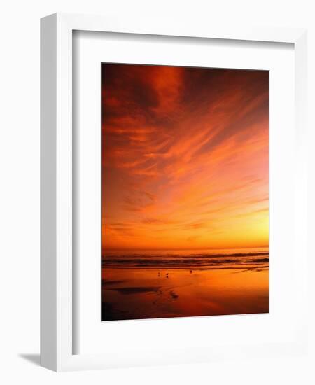 Southern California Sunset at Beach-Mick Roessler-Framed Photographic Print