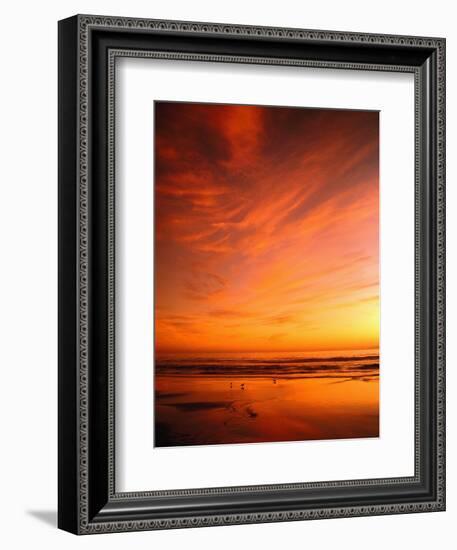 Southern California Sunset at Beach-Mick Roessler-Framed Photographic Print