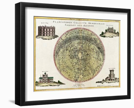 Southern Celestial Planisphere, 1777-Science Source-Framed Giclee Print