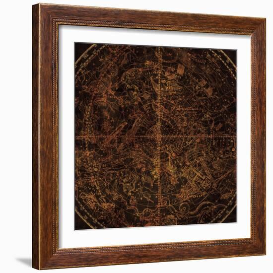 Southern Celestial Sphere Vintage-Hugo Wild-Framed Premium Giclee Print